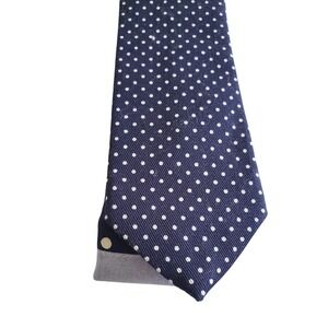 New Everlane Mens Navy Polka Dot Cotton Tie Handmade in New York